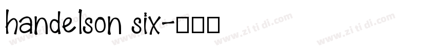 handelson six字体转换